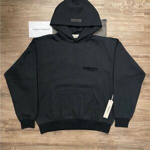 Essentials Black Hoodie for Men